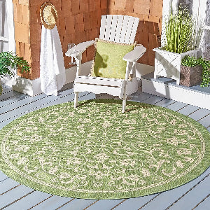 Washable Moroccan Trellis Round Rug - Vintage Anti-Slip Carpet