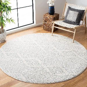 Washable Moroccan Trellis Round Rug - Vintage Anti-Slip Carpet