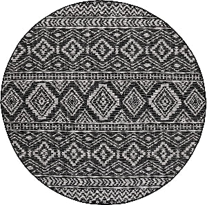 Washable Moroccan Trellis Round Rug - Vintage Anti-Slip Carpet