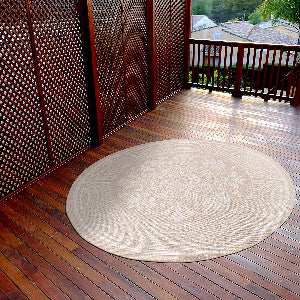 Washable Moroccan Trellis Round Rug - Vintage Anti-Slip Carpet