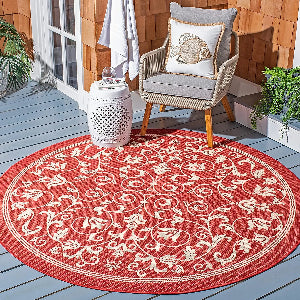Washable Moroccan Trellis Round Rug - Vintage Anti-Slip Carpet