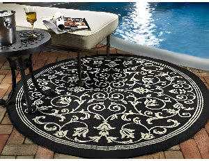 Washable Moroccan Trellis Round Rug - Vintage Anti-Slip Carpet
